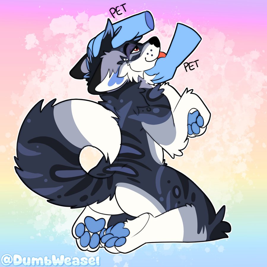 Getting head pats, labeled pet pet